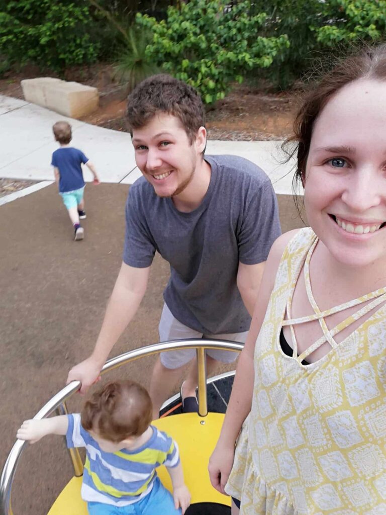 Rodgers family at the park