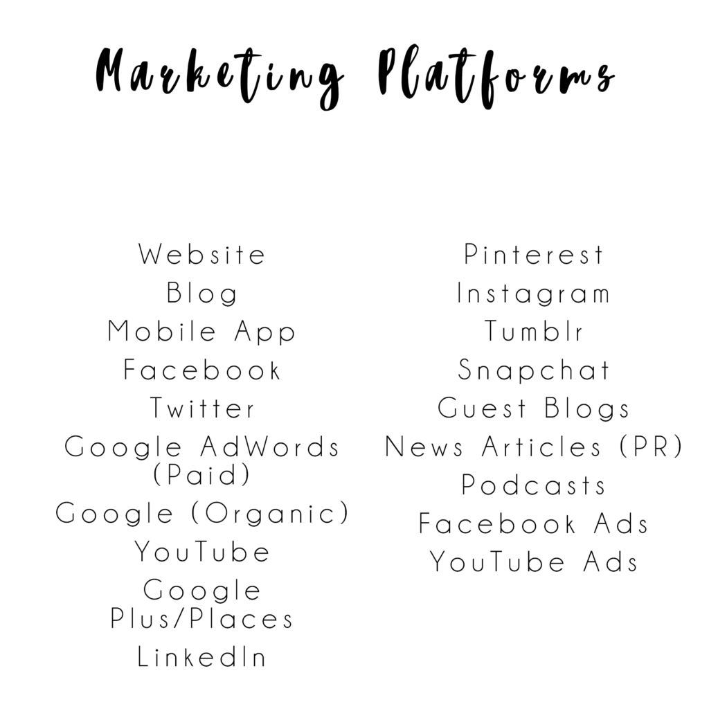 Marketing platforms